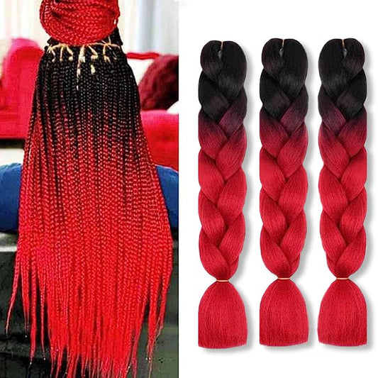 Ombre Braiding hair synthetic Crochet braids twist 24inch 3pcs/lot 100g Ombre two three tone Jumbo braid hair extensions Dreadlocks