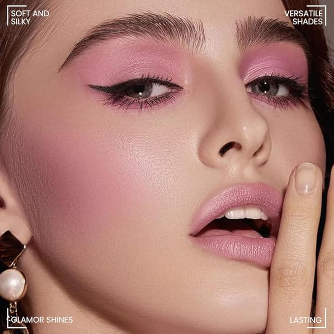 Seven Color Matte Shimmer Eyeshadow Makeup Palette, Nude Pink & Brown 7 Color Series Silky Powder Eyeshadow, Daily Dating Makeup Eye shadow Box, Easy to Carry, Vegan & Cruelty-Free, 0.25 Oz, 19#
