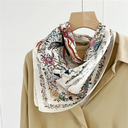 100% Pure Mulberry Silk Scarfs 26"x26" Square Scarf Women Neckerchief Headscarf hair scarf bandana Gift Packed