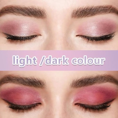 16Color Matte Shimmer Eyeshadow Palette, Blue Pink Purple Nude Red Green Black 16Color Series Eye Shadow Makeup, Warm Sparkly Eyeshadows Long Lasting Waterproof Naturing-Looking Women Girls Eye Shadow