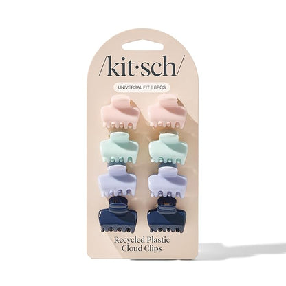 Kitsch Small Hair Clips for Women and Girls – Mini Claw Clips – Hair Accessories for Women – Daily Styling, Recycled, Garden Bouquet – 8pc Set