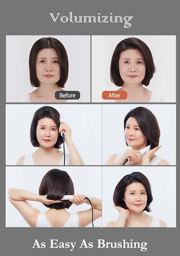 MyOnlyStyler Root Booster Hair Volumizer: One-Step Root Lifting Hot Air Heated Brush All-in-One Hair Styler - Dryer, Curler, Straightner, Volumizer in One