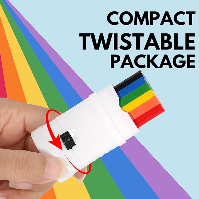 4pcs Rainbow Face Paint Stick,LGBT pride flag color Face Body paint for Pride Month Party Celebration,Parades