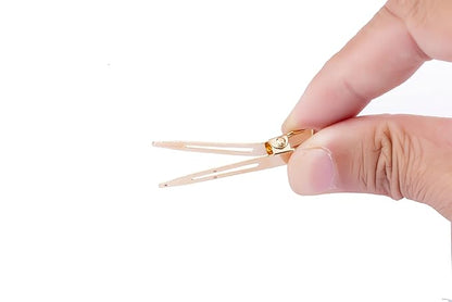 100 Packs golden Alligator Curl Clips, bandenger 1.8 Inch Single Prong Clips Hair Accessories,for Girls and Women,Hair Styling,Hair Coloring, Random Color (golden)