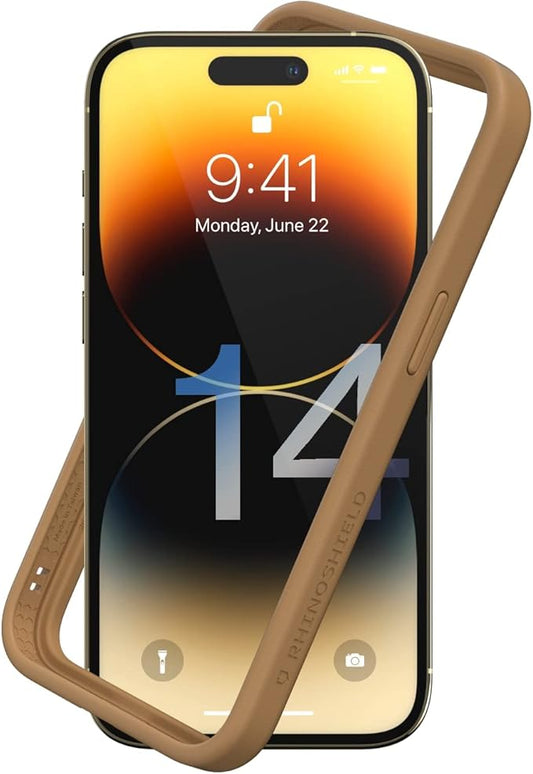 RhinoShield Bumper Case Compatible with [iPhone 14 Pro] | CrashGuard NX - Shock Absorbent Slim Design Protective Cover 3.5M / 11ft Drop Protection - Antique Bronze