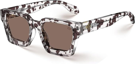 VISOONE Fashion 100% UV400 Protection Rectangle TR90 Y2K Sunglasses Accessories for Women Men RIVER