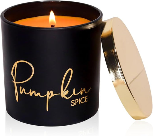 Lulu Candles | Pumpkin Spice | Luxury Scented Soy Jar Candle | Hand Poured in The USA | Highly Scented Long Lasting (9 Oz. Limited Edition)
