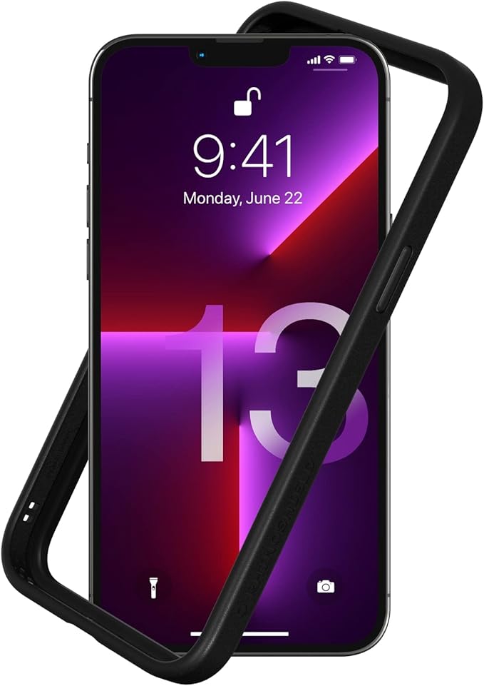 RhinoShield Bumper Case Compatible with [iPhone 13 Pro Max] | CrashGuard NX - Shock Absorbent Slim Design Protective Cover 3.5M / 11ft Drop Protection - Black