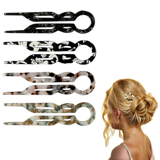 4PCS Hair Pins for Women,French Hair Pin,Lialys Hair Pins for Thin Thick Hair,2 Unique Patterns (4PCS(C))