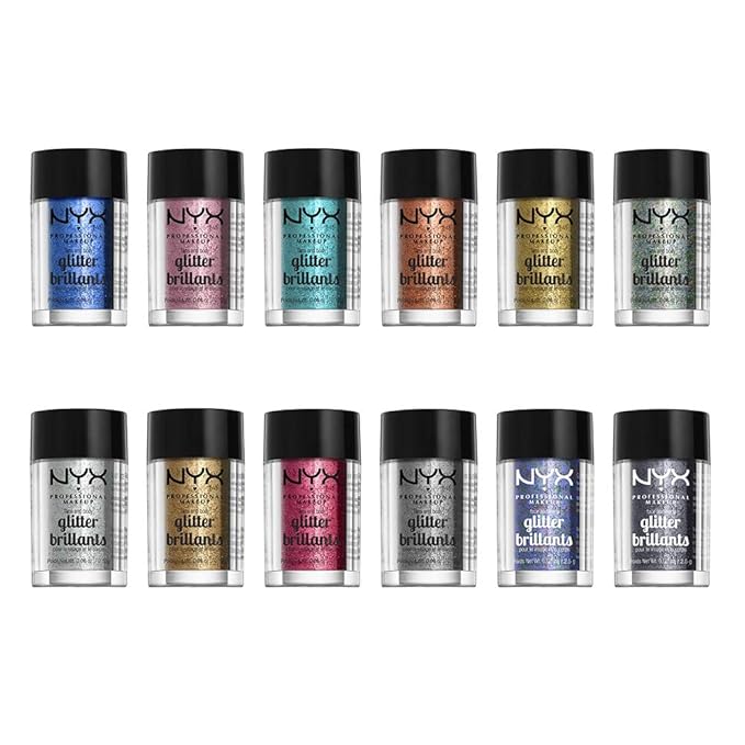 NYX PROFESSIONAL MAKEUP Face & Body Glitter, Silver