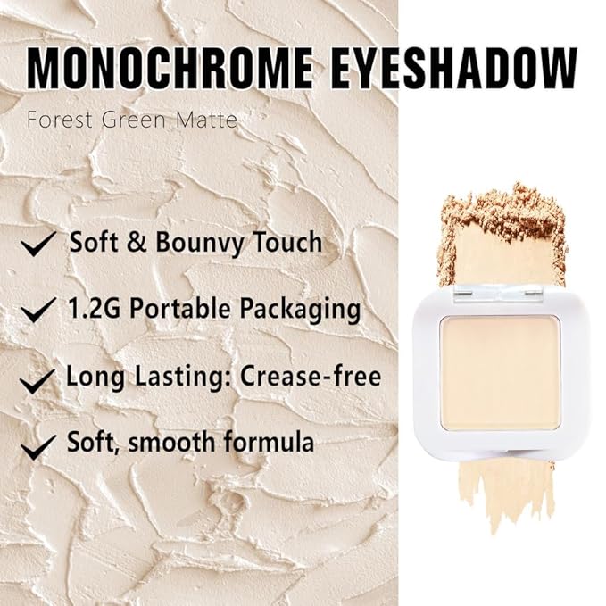 evpct Matte Nude Beige Eye Shadow Palette Makeup for Older Women, Natural Nude Base Cream Eyeshadow Palette Single for Older Women Matte, Monochrome High Pigment Mini Eyeshadow Primer Sombra Para Ojos