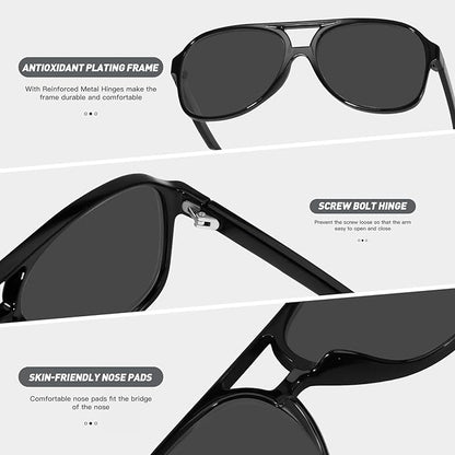 YDAOWKN Retro Aviator Sunglasses for Women Mens Large Frame Classic Vintage 70s Sun Glasses Aviators