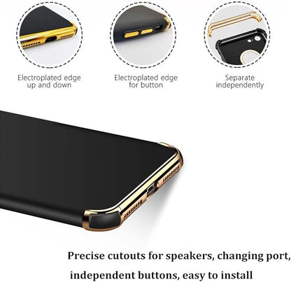 for iPhone 6 Plus Case, Ultra Slim Flexible iPhone 6s Plus Matte Case, Electroplated Shockproof Luxury Cover Case for iPhone 6 Plus (Black)