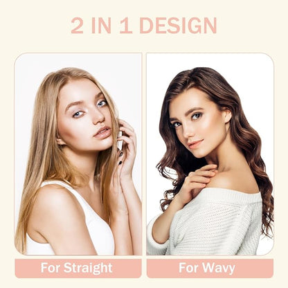 K&K Pro Thermal Brush Creates Blowout Look, 1 3/4 Inch Ionic Heated Round Comb Makes Hair Smoother, Dual Voltage, Thermal Round Brush Effortlessly Achieves Gorgeous Curls, 30S Fast Heating
