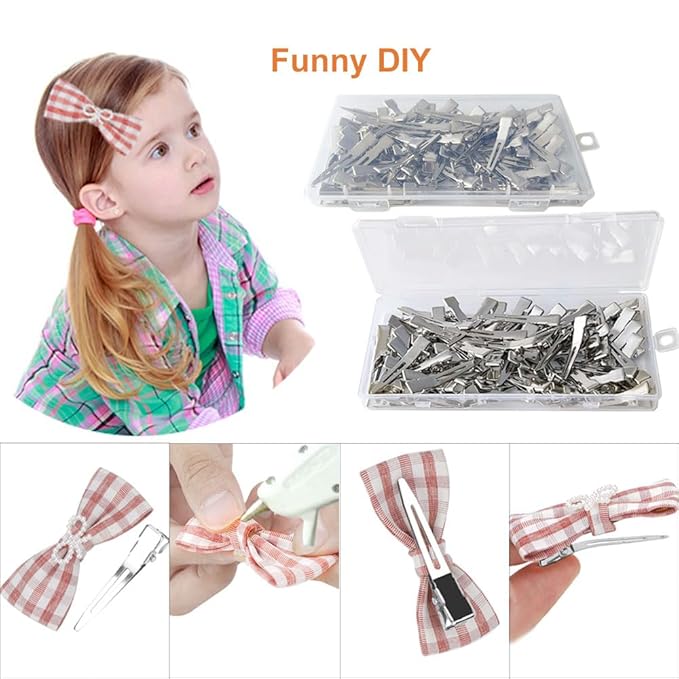 HiJeaton 60Pcs Duck Bill Hair Clips Metal Styling Hair Clips, Alligator Curl Clips, Single Prong Hair Clip for Thick Hair Sectioning, Salon, Bows DIY (Small)
