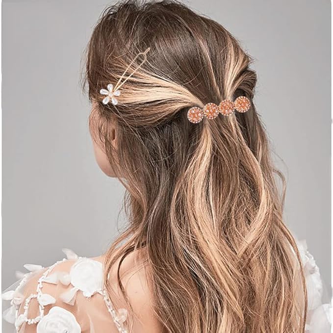 20 Pieces Pearl Hair Clips Set, Acrylic Resin Sweet Decorative Bobby Pins Hair Barrettes Hairpin Headwear Hair Accessories Headwear for Women and Girls