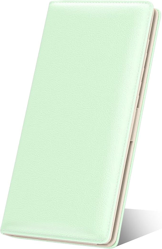 Nipichsha Womens Wallet, RFID Slim Wallets for Women, Thin Ladies Credit Card Holder Purse, Cute Leather Bifold Clutch Billfold with 11 Card Slots & ID Window, Green