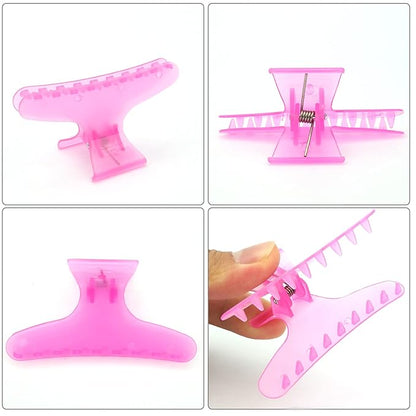 Ondder Hair Clips for Styling - Butterfly Clamps, Claw Clips, Pro Salon Hair Accessories for Women and Girls for Cutting, Coloring, and Hair Styling