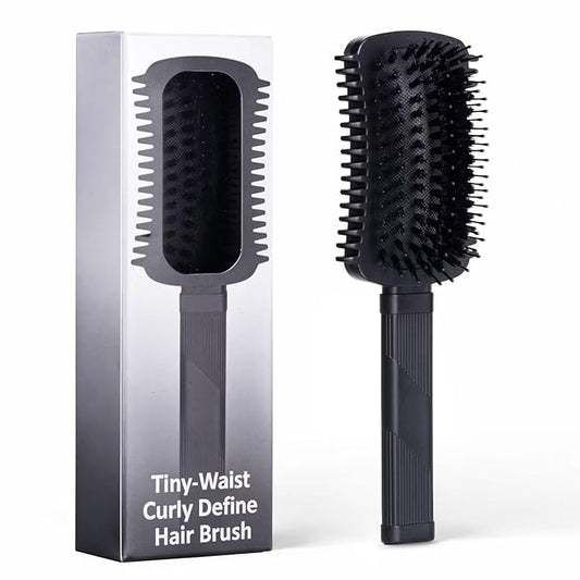Curly Hair Brush Defining, Volume Curl Defining Brush for Detangling Shaping and Styling Women's Curls to Reduce Pulling (Black 1PC)