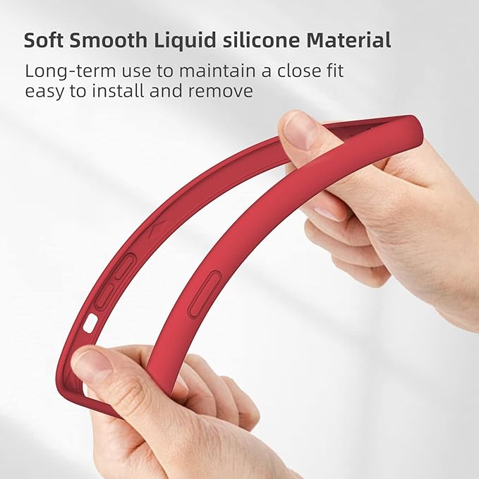 K TOMOTO Compatible with iPhone 13 Mini Bumper Case (5.4 Inch), Liquid Silicone Frame Bumper Case [Raised Edge Protection] [Drop Protection] [Silky and Soft Touch], Red