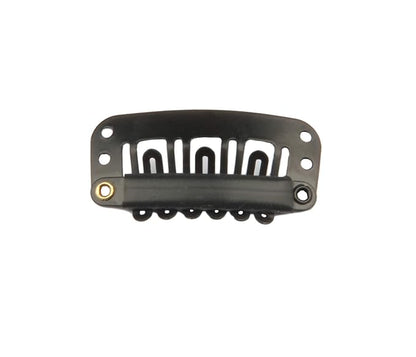 20 Pcs U-Shape Stainless Steel Snap Clips for Hair Extensions, Wigs, Hairpieces - Black Wig Accessories Clips & Combs