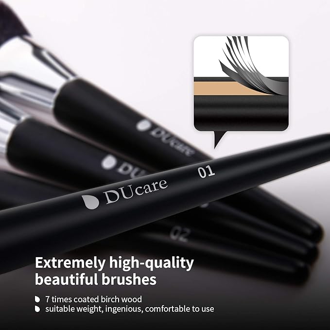 DUcare Makeup Brushes Professional 32Pcs Make up Brushes Set Premium Christmas Gift Synthetic Kabuki Foundation Blending Brush Face Powder Blush Concealers Eye Shadows