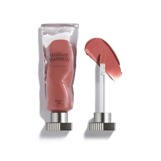 Objet Lip Stain (Unique Paint Tube Design) – Velvet Matte Tint, Long-Lasting Waterproof Lipstick, Hydrating Korean Makeup, Red & Rose Gloss, K-Beauty Tinted Lipstain (02 SEQUENCE)