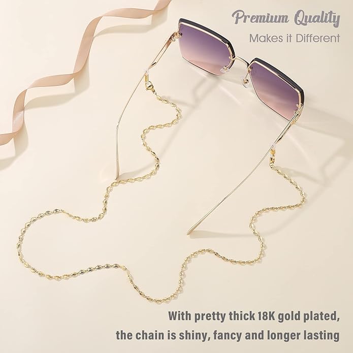 SAM & LORI Stylish Eyeglass Chain for Women-Silver/Gold/Rosegold/Black