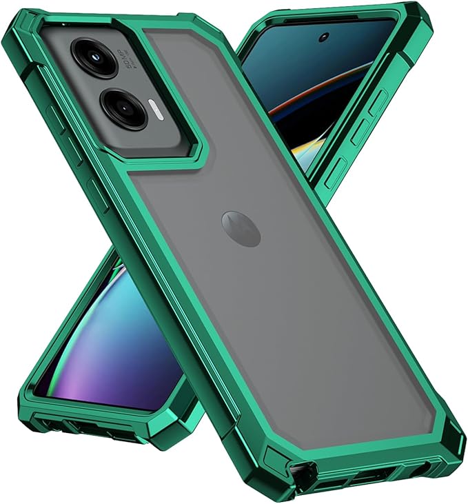 Ailiber Case for Moto G Stylus 2024, Motorola Moto G Stylus 5G 2024 Phone Case with Screen Protector, Dual Layer Shockproof Bumper, Anti Yellowing, Military Grade Drop Protection Cover-Green