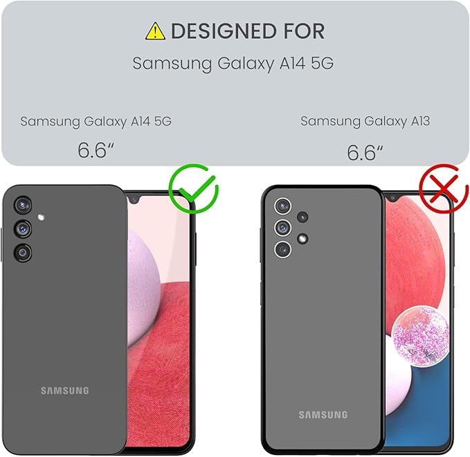 for Galaxy A14 5G Case, for Galaxy A14 5G Case with [3X Tempered Glass Screen Protector], Built-in Ring Kickstand and Magnetic Car Mount Shockproof Dropproof Armor Case for Galaxy A14 5G - Green