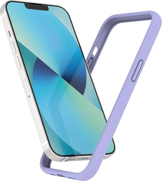 K TOMOTO Compatible with iPhone 13 Mini Bumper Case (5.4 Inch), Liquid Silicone Frame Bumper Case [Raised Edge Protection] [Drop Protection] [Silky and Soft Touch], Light Purple