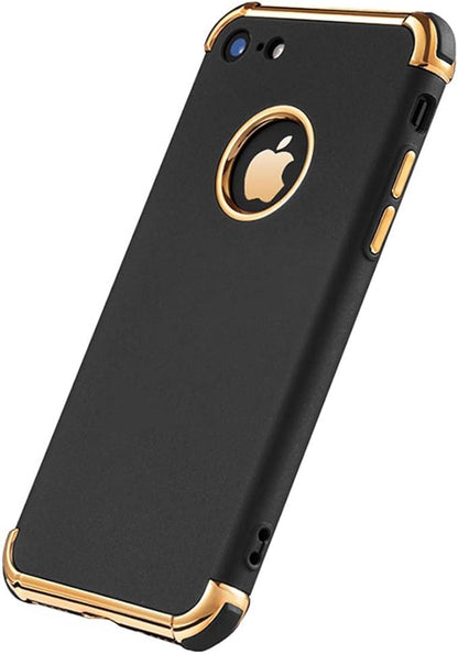 for iPhone 6 Plus Case, Ultra Slim Flexible iPhone 6s Plus Matte Case, Electroplated Shockproof Luxury Cover Case for iPhone 6 Plus (Black)