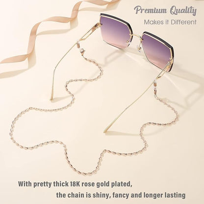 SAM & LORI Stylish Eyeglass Chain for Women-Silver/Gold/Rosegold/Black
