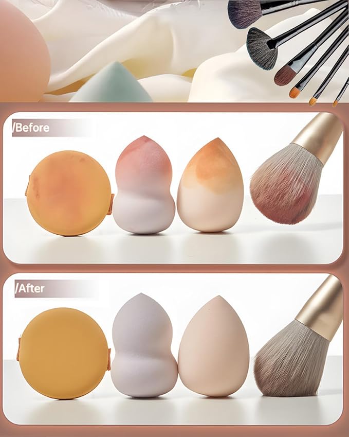 Makeup Brush Cleaner Machine Electric Makeup Brush Cleaner Automatic Cosmetic Brush Cleaner with Brush Clean Mat Spinning Makeup Brush Cleaner Fit For All Size Brush USB Charging Makeup Brush Cleaner