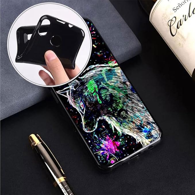 Case for Fossibot F109 5G (6.74"), Black Soft TPU Bumper Phone Case, Slim Shockproof Silicone Military Grade Drop Protective Shell for Fossibot F109 5G - Punk Wolf