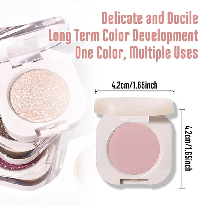 Monochrome Matte Eyeshadow Singles, Pink Eyeshadow Makeup, Neutral Matte Pressed Powder Single Vegan Eye Shadow, Highly Pigmented Natural Eyeshadow Palette Long Lasting Naturing-Looking Pink 02#