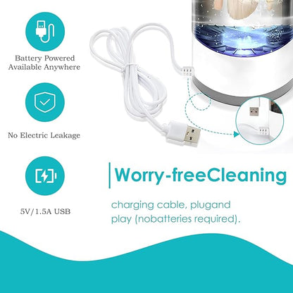 Electric Makeup Brush Cleaner - Portable Compact Design for Travel Home Use - Professional Makeup Brush Cleaning Machine - Automatic Makeup Brush Cleaner (black1)