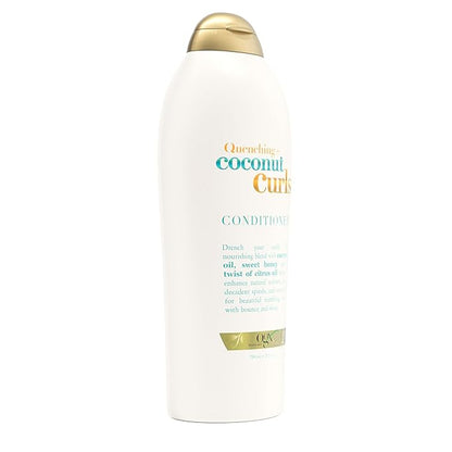 OGX Quenching + Coconut Curls, Moisturizing Conditioner for Curly Hair, Detangling, Curl Enhancing, 25.4 fl oz