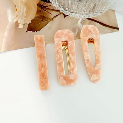 12 Pieces Acrylic Resin Marble Hair Clips Set, Decorative Pearls Hair Barrettes Sweet Decorative Bobby Pins Hairpin Headwear Hair Accessories Headwear for Women and Girls…