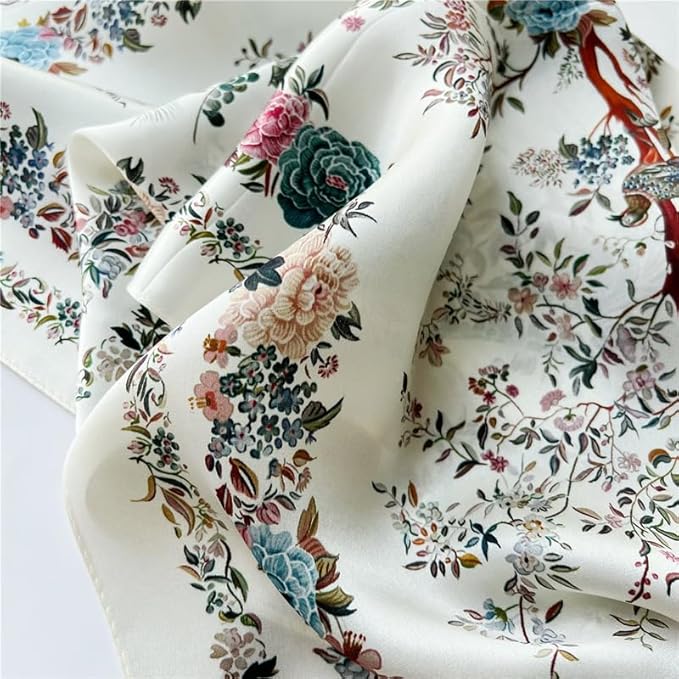 100% Pure Mulberry Silk Scarfs 26"x26" Square Scarf Women Neckerchief Headscarf hair scarf bandana Gift Packed
