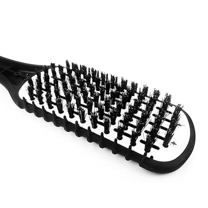 Aethland Boar Bristles Clamp Brush, Double-Sided for Straightening, Detangling, and Styling Hair