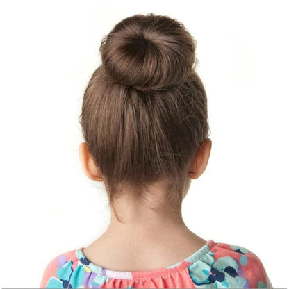 Beauty Small Hair Bun Maker - 2 Pieces Magic Styling Twist Ring Doughnut Chignon for Kids Ballet (Brown)