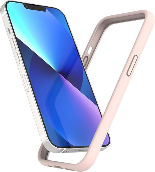 K TOMOTO Compatible iPhone 13 Mini Bumper Case (5.4 Inch), Liquid Silicone [Shock-Absorb] [Raised Edge Protection] [Drop Protection] [Silky and Soft Touch] Frame, Sand Pink