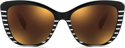FEISEDY Polarized Vintage Sunglasses American Womens Square Jackie O Cat Eye Sunglasses B2451