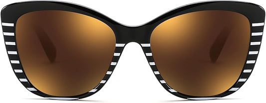 FEISEDY Polarized Vintage Sunglasses American Womens Square Jackie O Cat Eye Sunglasses B2451