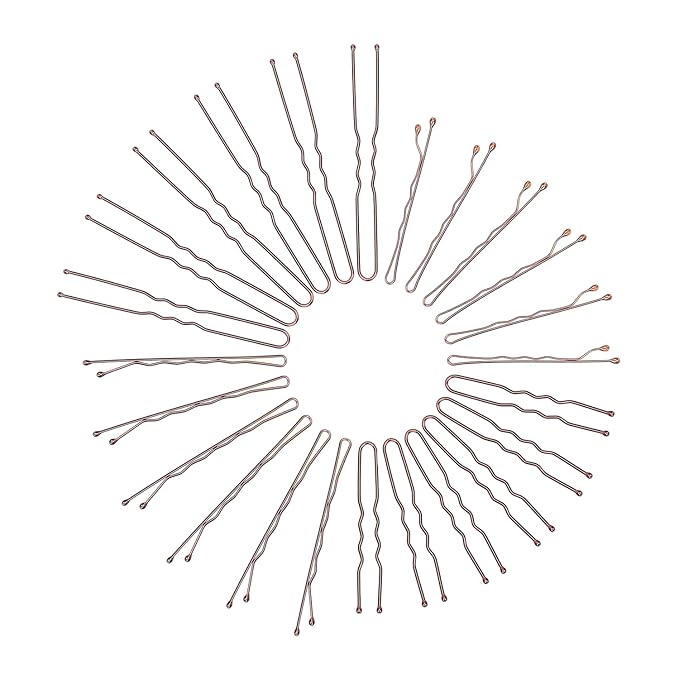 250 Pcs Hair Pins Bobby Pins Brown Hair with Storage Box, Wavy Bobby Pins 2inch 2.4inch, U Shaped Hair Pins 2inch 2.8inch, Suitable for All Hair Types, Hair Clips Hair Pin for Women and Girls