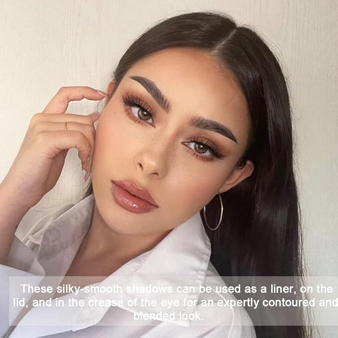 10Colors Light Brown Nude Silver Eyeshadow Palette Makeup,Natural Neutral Highly Pigmented Eye Shadow,Naturing-Looking Long Lasting Waterproof Blendable Hypoallergenic Suitable for Beginners