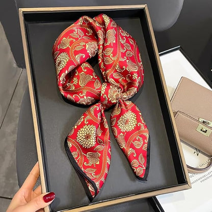 100% Pure Mulberry Silk Scarfs 26"x26" Square Scarf Women Neckerchief Headscarf hair scarf bandana Gift Packed