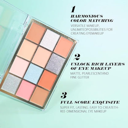 Nude Silver Brown Eyeshadow Palette,Natural Neutral Soft Small Cream Light Colors Eyeshadow Palette,Highly Pigmented Eye Shadow Palette Long Lasting Naturing-Looking Make Up Pallets for Women,Vegan