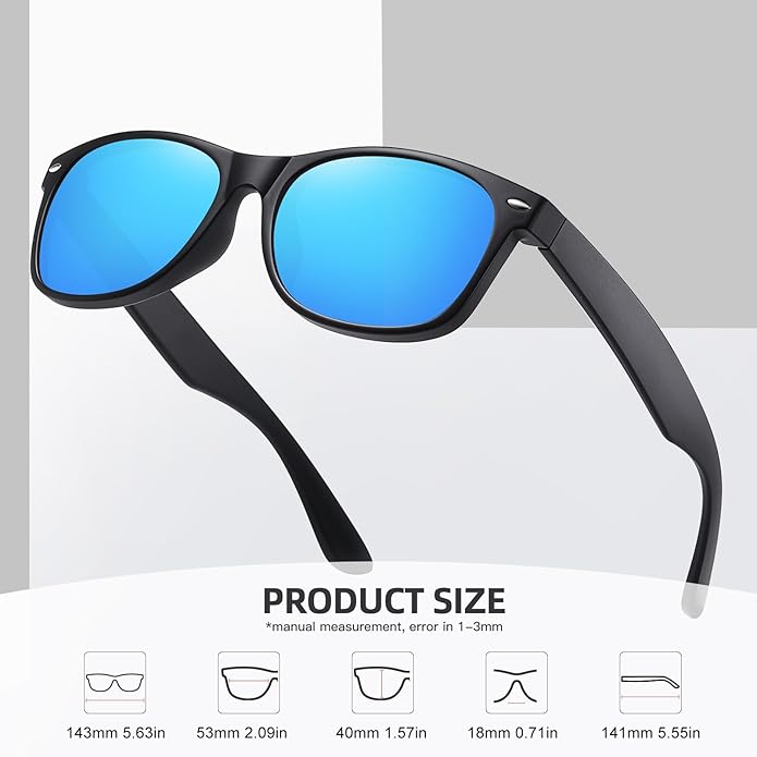 MEETSUN Classic Polarized Sunglasses for Women Men Trendy Retro Sun Glasses for Driving UV Protection (3 Pack)